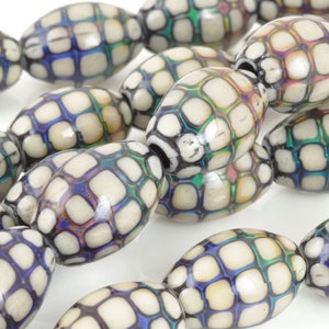 Mirage Mood Bead Ocean Pearl 19x13mm Color Changing Bead, Thermo Reactive Liquid Crystal Bead, Retro 70s Jewelry Supply, Single Focal Bead