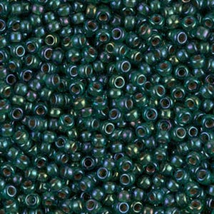 Seed Beads-11/0 Round-338 Lined Emerald Luster-Miyuki-16 Grams