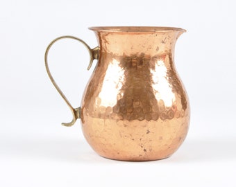 Vintage Decorative Hammered Copper Pitcher-Made in India-Teleflora