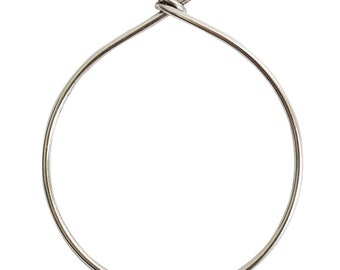 Nunn Design-Wire Frame Large Hoop-Antique Silver-Quantity 1