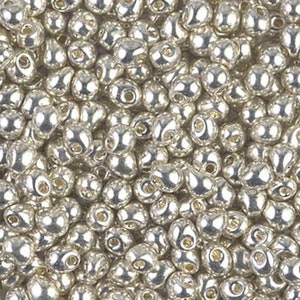 Seed Beads-3.4mm Drop-1051 Galvanized Silver-Miyuki-7 Grams
