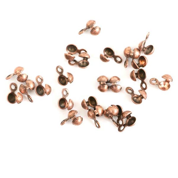 Nunn Design-Jewelry Findings-Ball Chain Crimp Connector-Antique Copper-Quantity 2