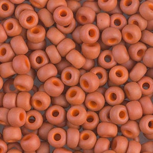 Seed Beads-6/0 Round-1236 Matte Opaque Terra Cotta-Miyuki-16 Grams