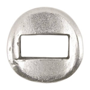 Casting Beads-15mm Round Flat Pinch-Antique Silver-Quantity 1