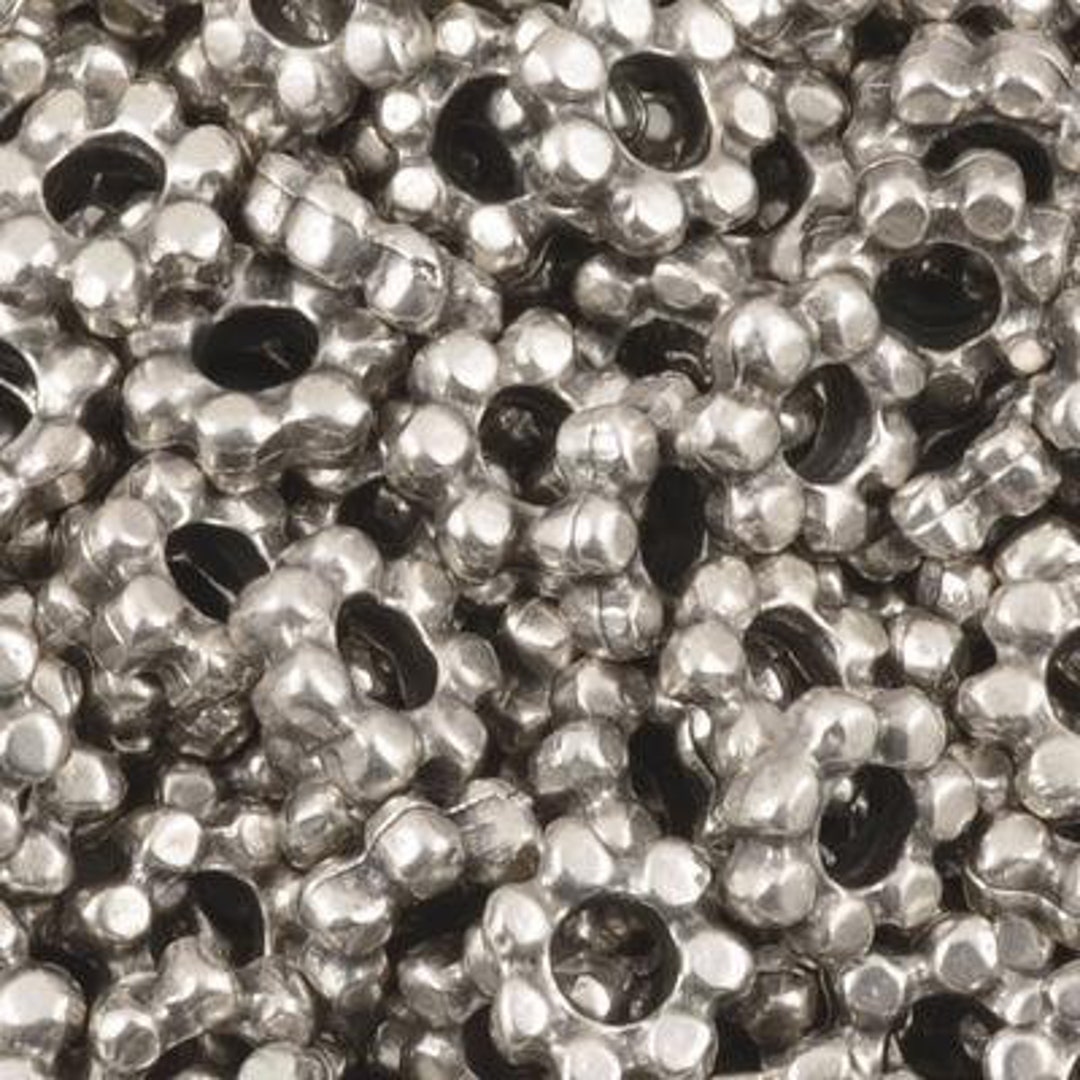 7mm 10pc Antique Silver Beads for Jewelry Making 