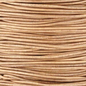 Leather-2mm Round Cord-Soft-Natural-2 Meters