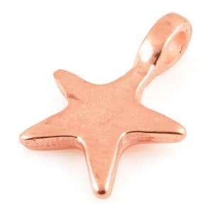 Casting Charm-12x19mm Star-Copper-Quantity 1