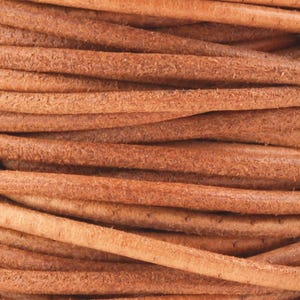 NEW*Leather Cord-2mm Round-Natural Chestnut Brown-Made In India-2 Meters