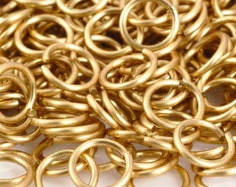 Findings-4mm Round (ID) Jump Ring-18 Gauge-Open-Raw Brass-Quantity 24