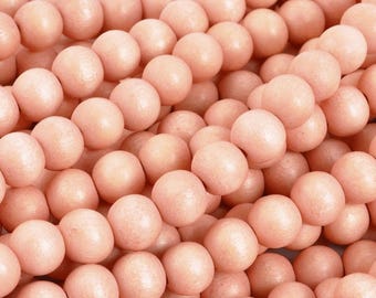 Wood Beads-20mm Round-Pretty Pink-16 Inch Strand-Quantity 1