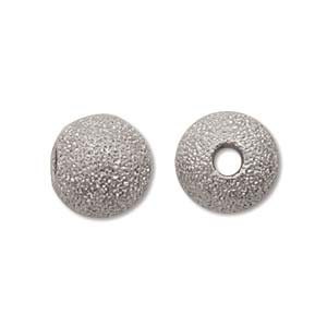 Stardust-12mm Round Beads-Silver-Quantity 6