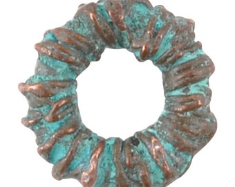 Casting-8mm Wrap Spacer-Green Patina-Quantity 1