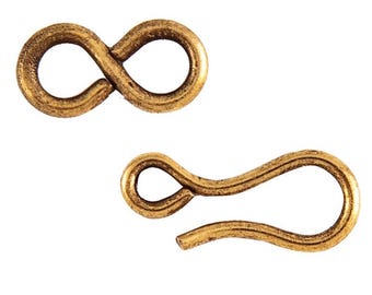 Nunn Design Clasp-Hook & Eye Clasp-Antique Gold-Quantity 1