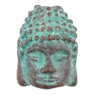 Casting-10x12mm Buddha-Green Patina-Quantity 1