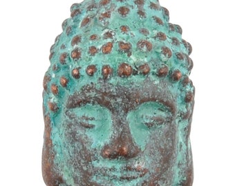 Casting-10x12mm Buddha-Green Patina-Quantity 1