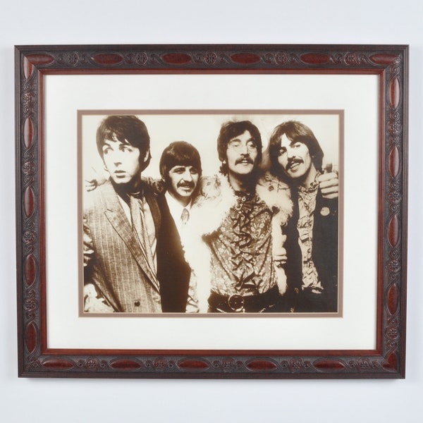 Vintage Beatles Photograph Custom Framed with Double Matte-Gift For Music and Art Lover-RARE FIND