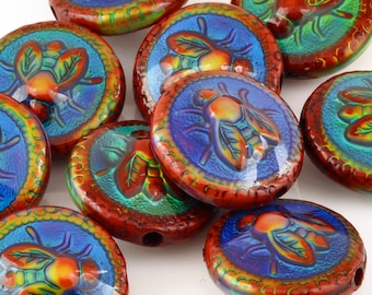 Mirage-9x19mm Bee-Lightful Bead-Color Changing-Quantity 1 Bead