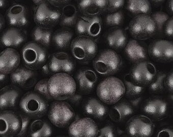 Ceramic Beads-6mm Round-Black-Quantity 10