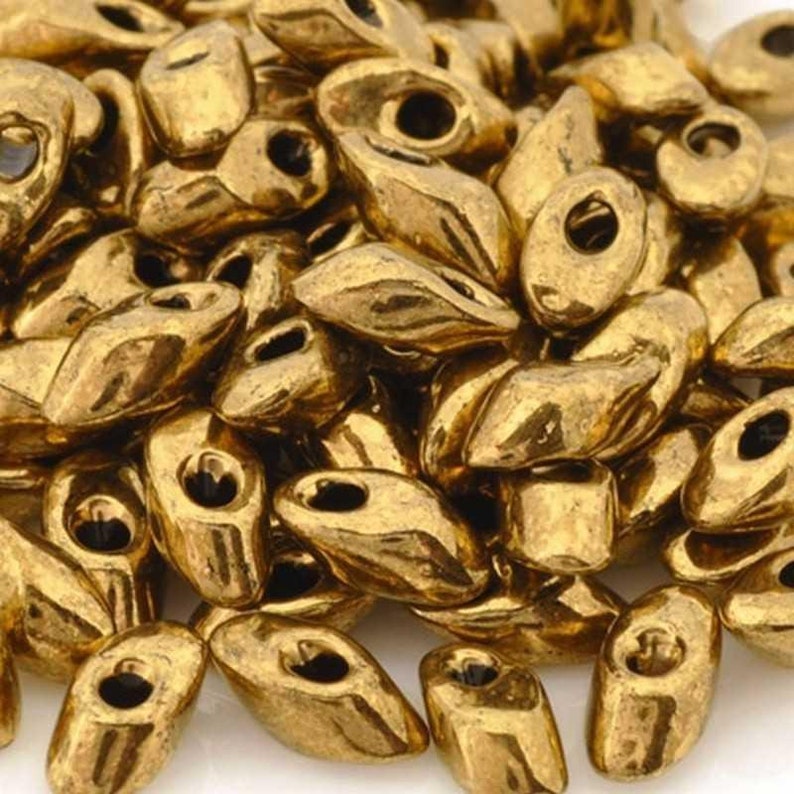 Seed Beads-4x7mm Long Magatama-457 Metallic Dark Bronze-Miyuki-7 Grams