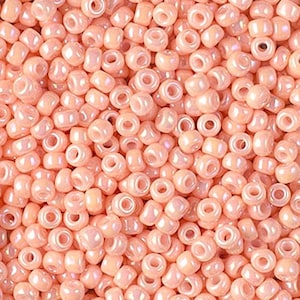 Seed Beads-11/0 Round-596 Opaque Tea Rose Luster-Miyuki-16 Grams
