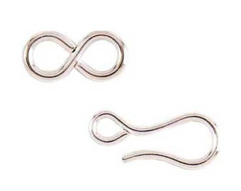 Nunn Design Clasp-Hook & Eye Clasp-Sterling Silver Plate-Quantity 1