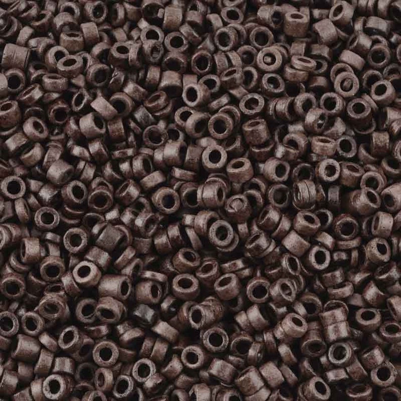 Ceramic Beads-3mm Tube-Burnt Umber-5 Grams