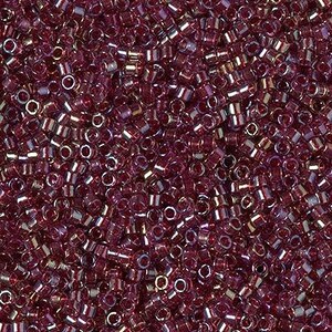 Seed Beads-11/0 Delica-2375 Inside Dyed Red-Miyuki-7 Grams