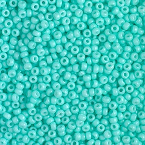 Seed Beads-15/0 Round-4472 Duracoat Dyed Opaque Catalina-Miyuki-7 Grams