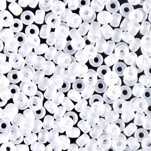 Seed Beads-8/0 Round-131FR Matte Crystal AB-Miyuki-16 Grams