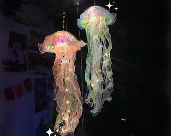 Jellyfish Lamp – Aesthetic LED Night Light, Ocean Room Decor, Bedroom & Desk Lamp, Calming Jellyfish Light, Unique Gift, Meditation Light