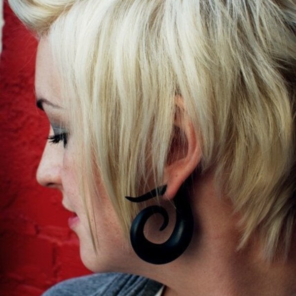 Tribal Swirl - Earrings for Stretched Lobes - Gauges