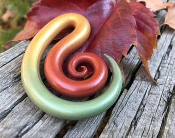 Choose Your Color Escargot - Earrings for Stretched Lobes - Gauges