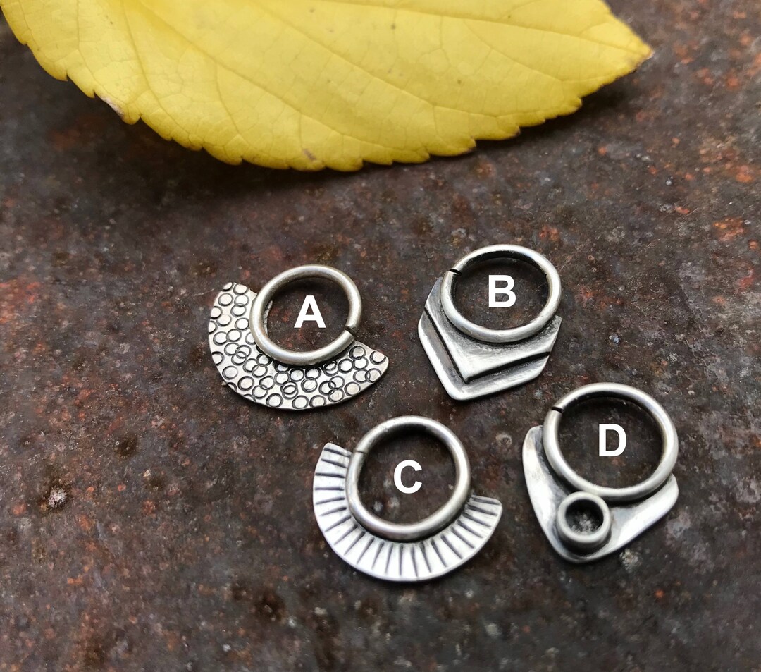 Seamless Septum Rings Choose Design and Size Etsy