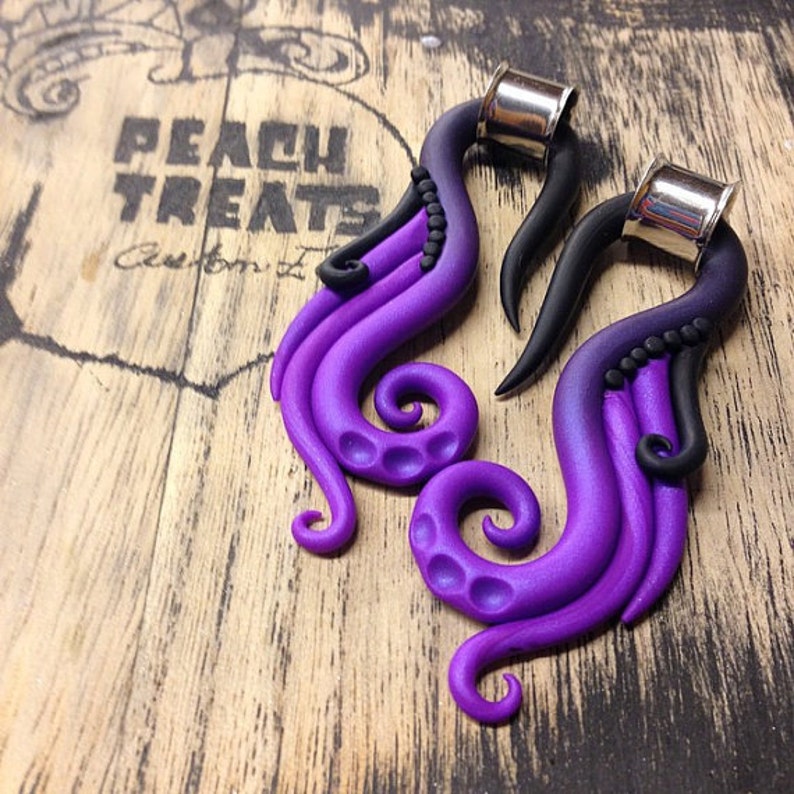 Color Fade Kasey Gauges Earrings for Stretched Lobes