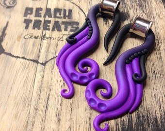 Color Fade "Kasey" Earrings - Earrings for Stretched Lobes - Gauges