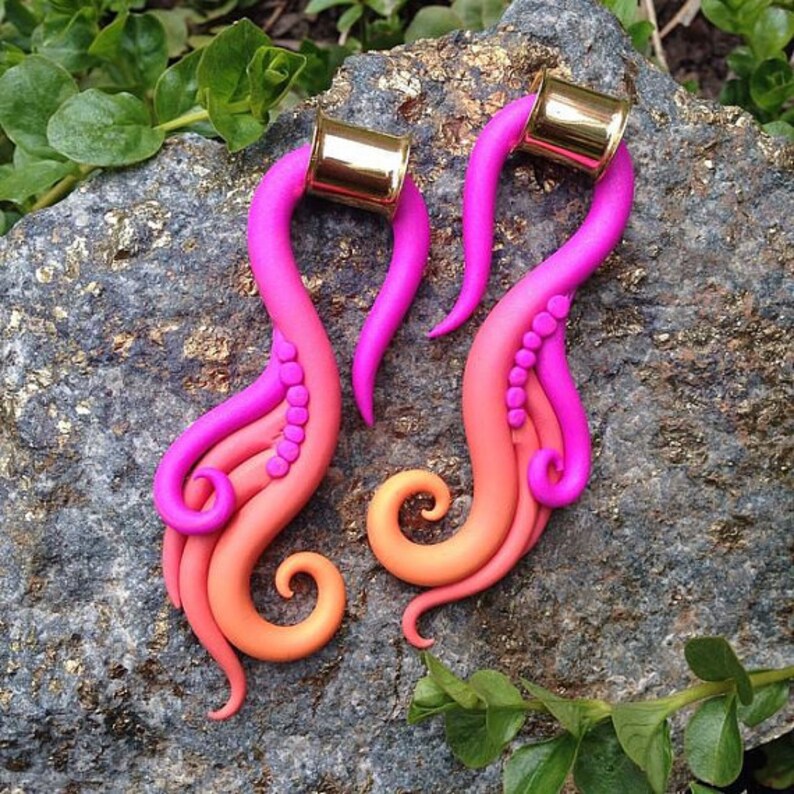 Color Fade Kasey Gauges Earrings for Stretched Lobes