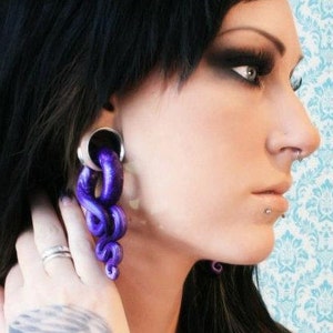 Serpentine Earrings for Stretched Lobes Gauges image 1