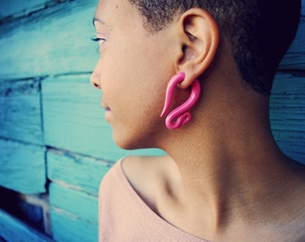 Fakers - Pulled Taffy Earrings - Earrings for Stretched Lobes - Faux Gauges