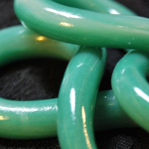 Faux Jade Twists Earrings for Stretched Lobes Gauges image 4