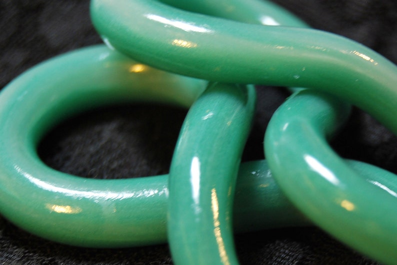 Faux Jade Twists Earrings for Stretched Lobes Gauges image 4