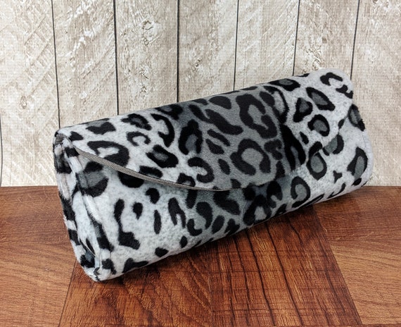 zebra print clutch bag