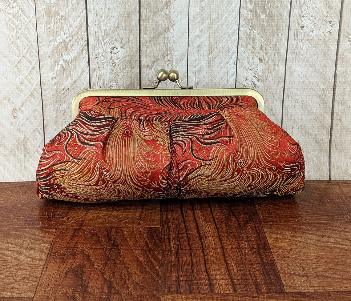 Fire Phoenix Clutch Purse. Red brocade clutch Clutch bag in Etsy
