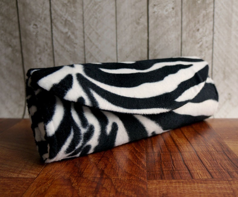 Black and white zebra clutch purse Animal print evening bag | Etsy