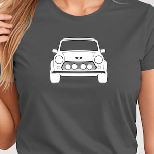 1979 Mini Cooper Women&#39;s T-shirt, Retro Car Tee, Classic Vehicle Top, Birthday Gift For Her, Graphic Auto Shirt