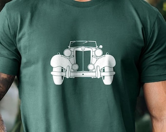 MGTD Vintage Car Tee, Classic Cotton T-Shirt for Automotive Enthusiasts