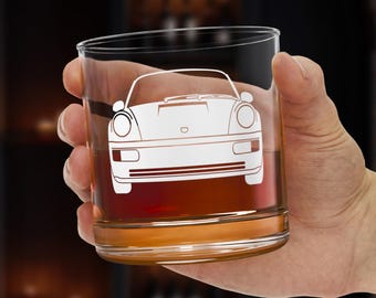 Porsche 911 Rocks Glass | 10oz Whiskey Tumbler