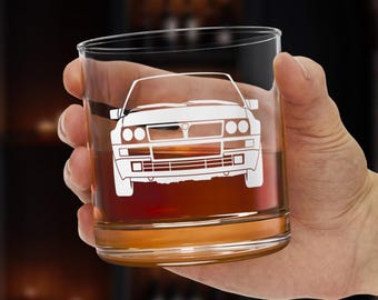 Lancia Delta Integrale Rocks Glass | 10oz Whiskey Tumbler