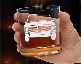 BMW 2002 Rocks Glass: Classic Car Lover Barware