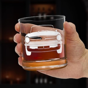 Triumph TR6 Rocks Glass: Classic Car Enthusiast Whiskey Tumbler