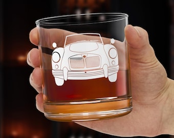 Vaso Rocks MGA de 1958: Vaso de whisky para amantes de los coches clásicos